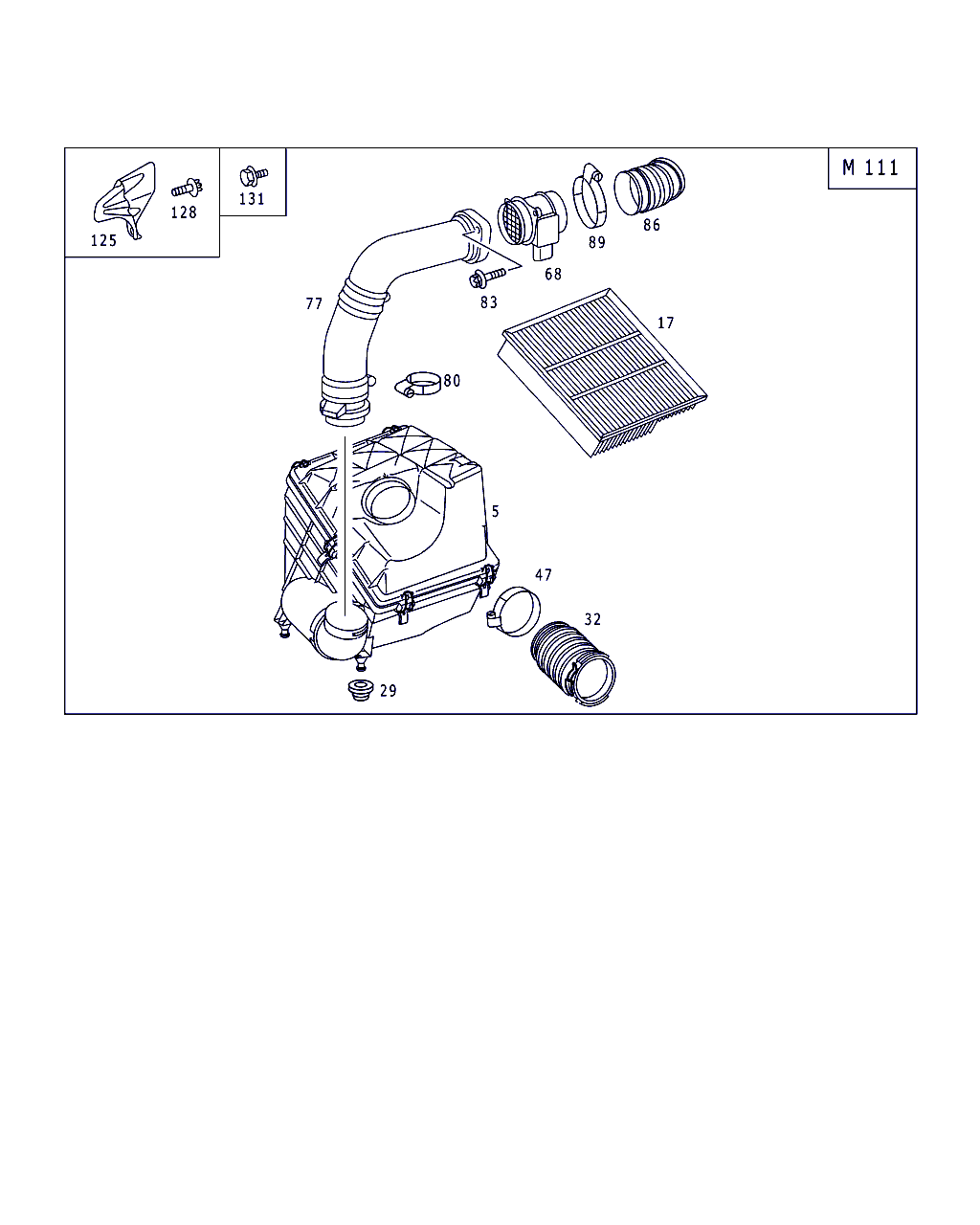 Mercedes-Benz A 604 094 13 04 - Filtru aer aaoparts.ro