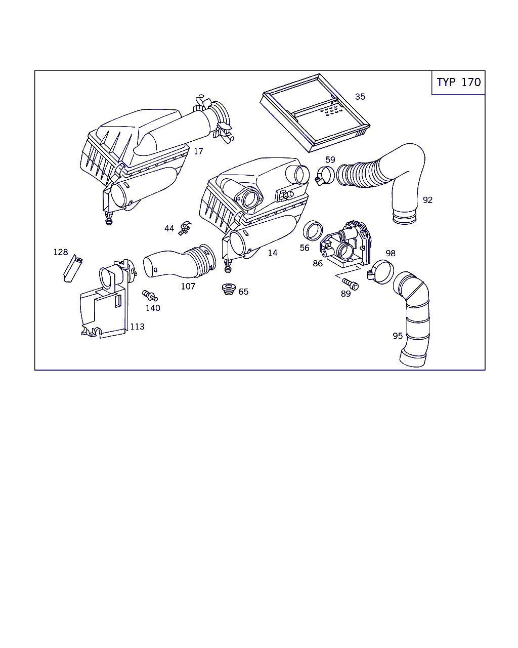 Mercedes-Benz A 604 094 13 04 - Filtru aer aaoparts.ro