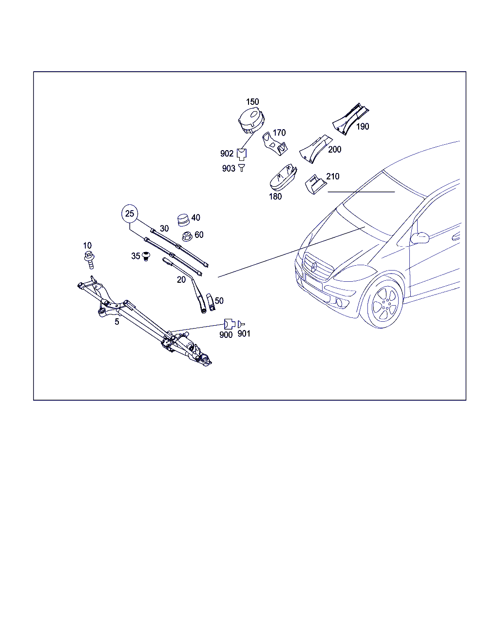 Mercedes-Benz A 169 820 01 45 - Lamela stergator aaoparts.ro
