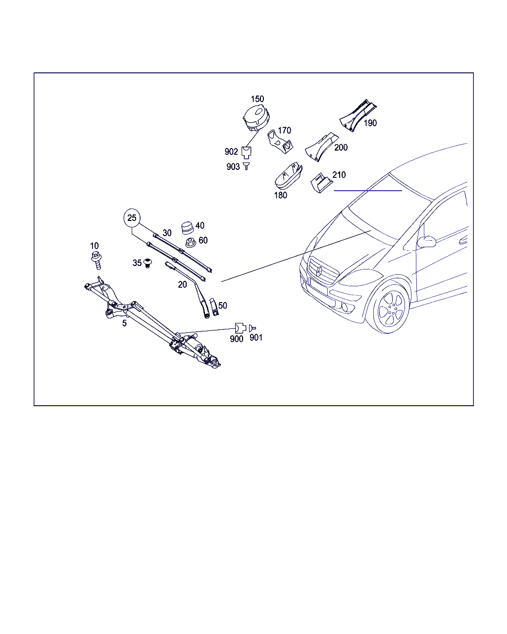 Mercedes-Benz A 169 820 01 45 - Lamela stergator aaoparts.ro