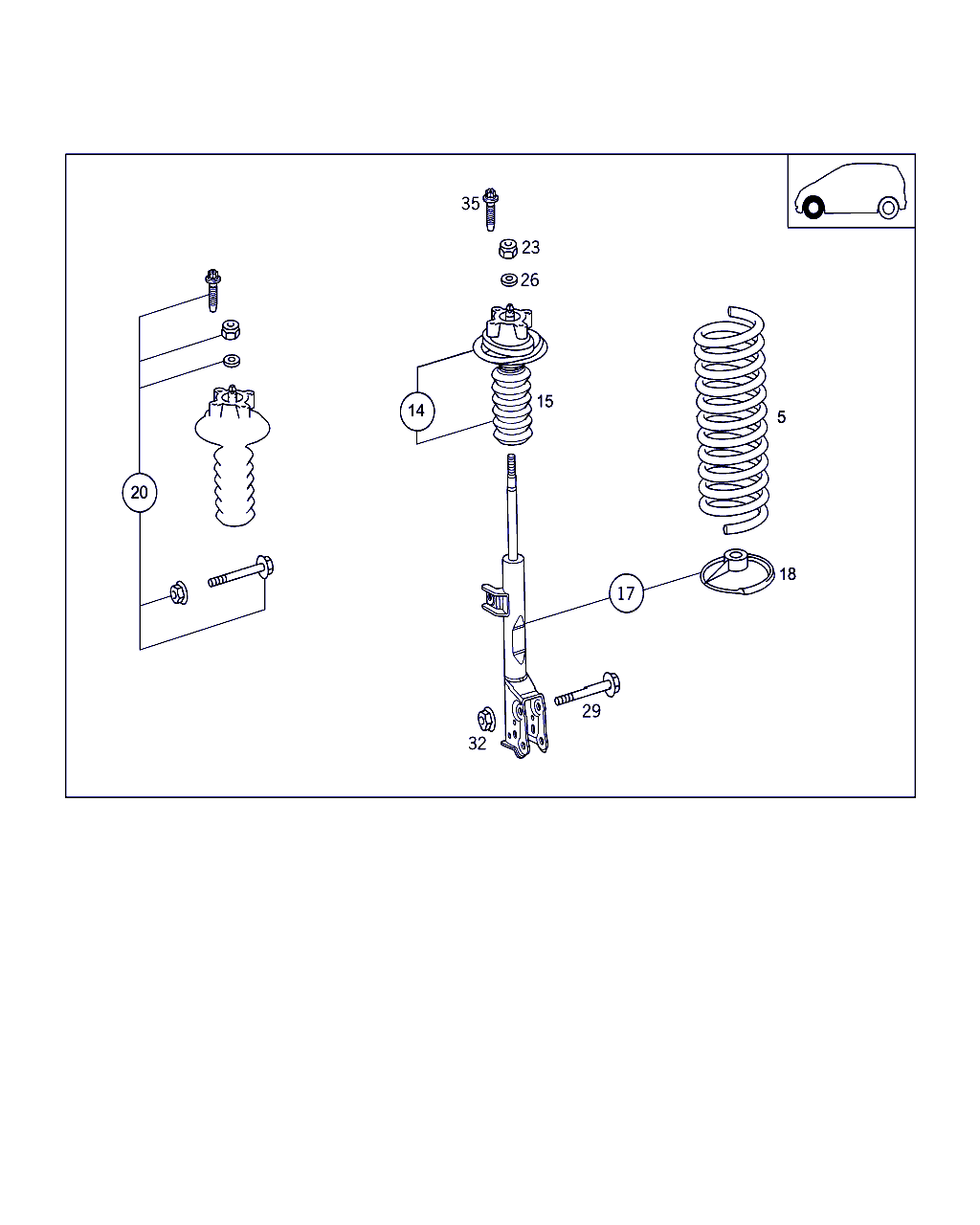 Mercedes-Benz A 168 323 02 71 - Set montaj, jamba telescop aaoparts.ro