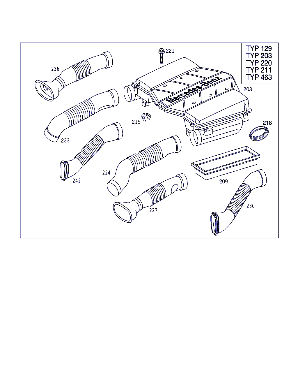 Mercedes-Benz A 112 094 00 04 - Set filtru de aer aaoparts.ro