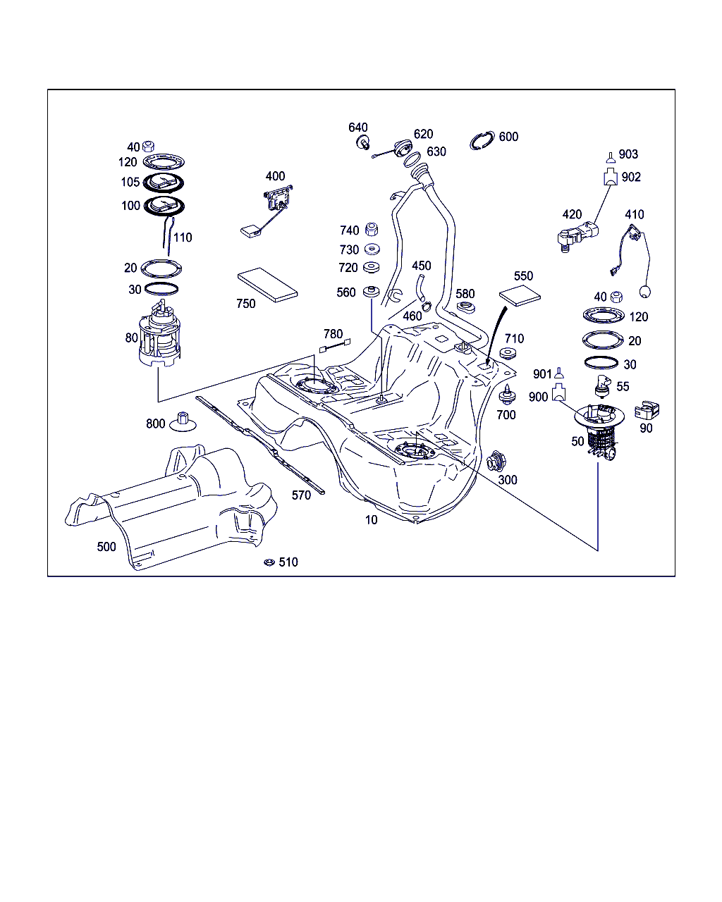 Mercedes-Benz A 221 470 08 90 - Filtru combustibil aaoparts.ro