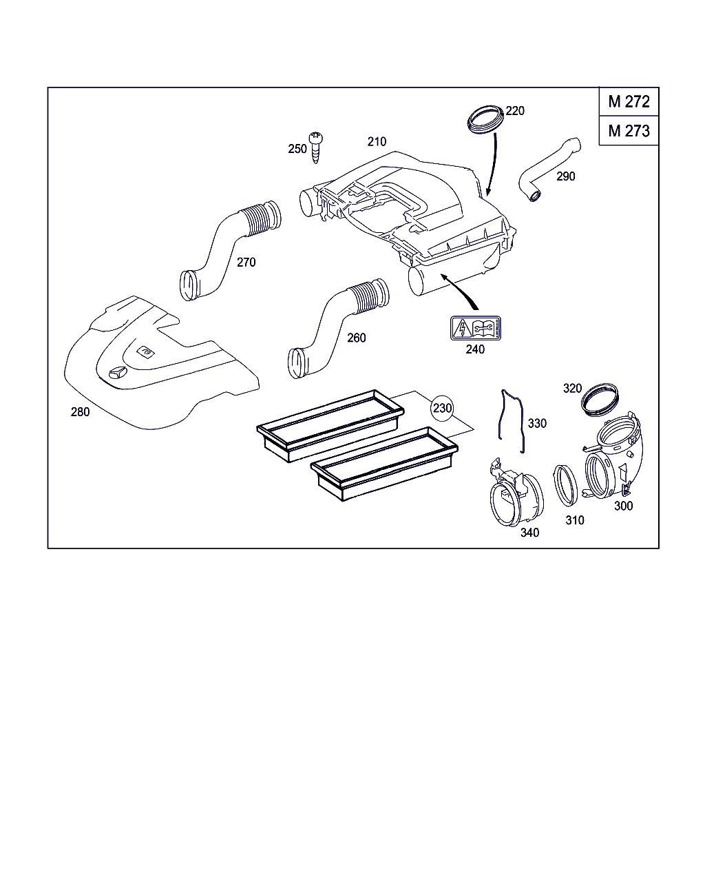 Mercedes-Benz A 273 094 04 04 - Set filtru de aer aaoparts.ro