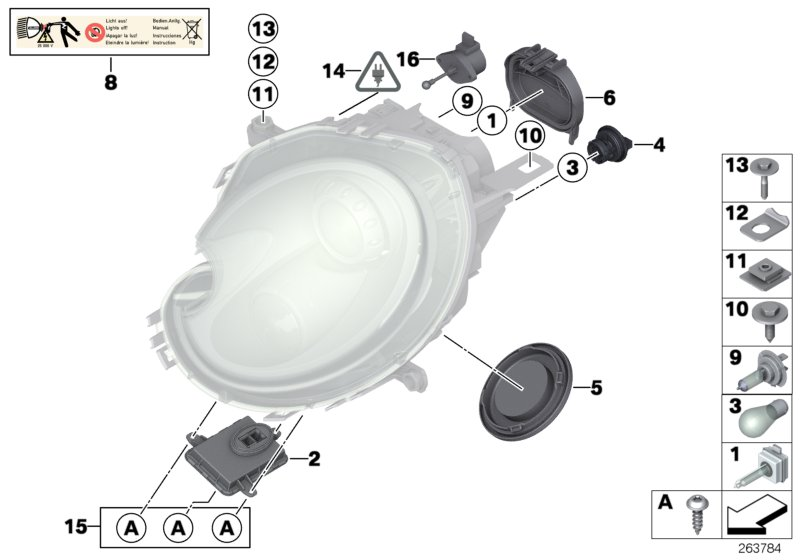BMW 61132359991 - Stecher, far principal aaoparts.ro