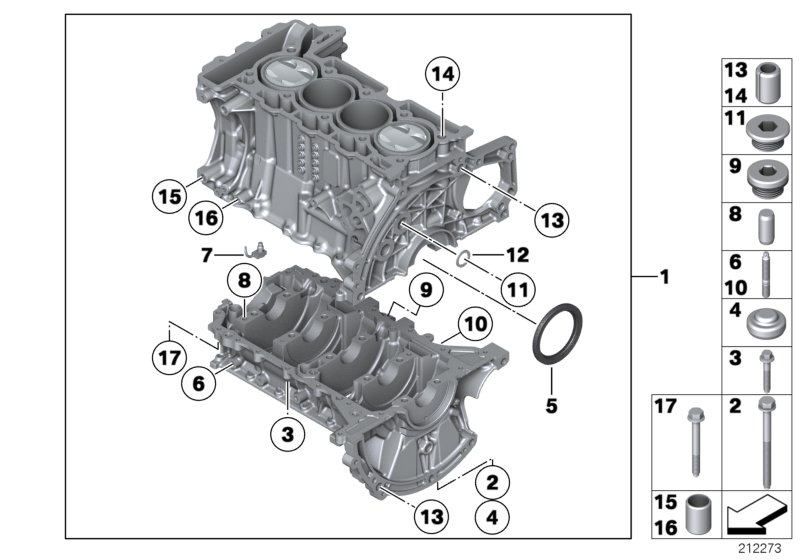 BMW 11 11 7 568 263 - Simering, arbore cotit aaoparts.ro