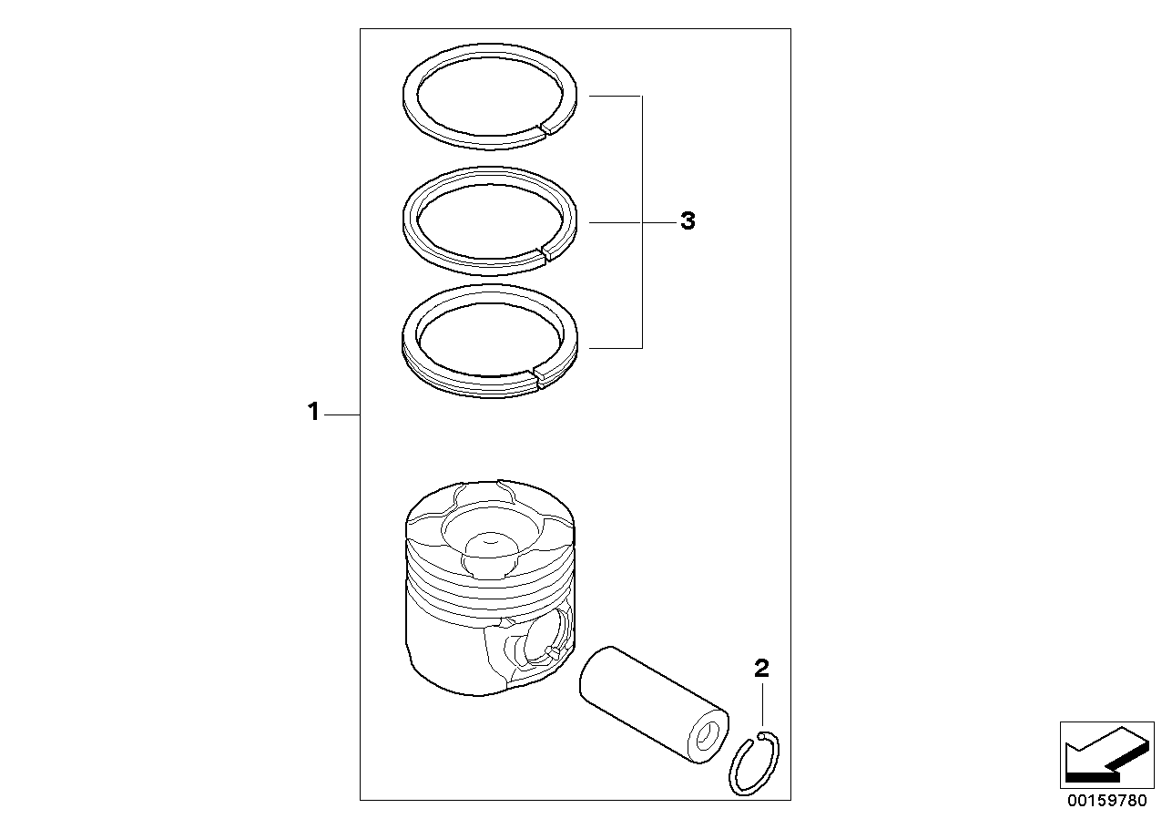 BMW 11 25 7 806 773 - Set segmenti piston aaoparts.ro