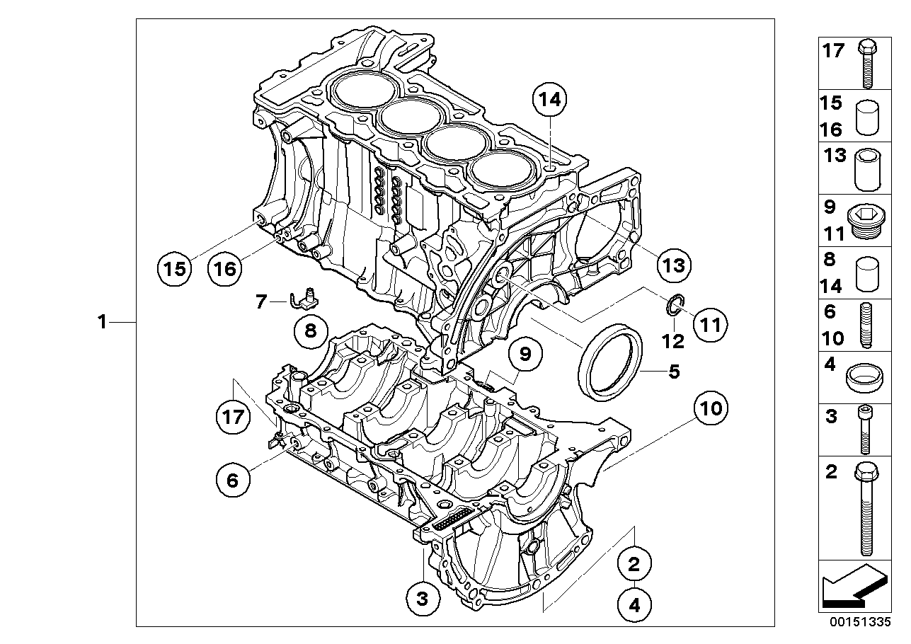 BMW 11 11 7 568 263 - Simering, arbore cotit aaoparts.ro