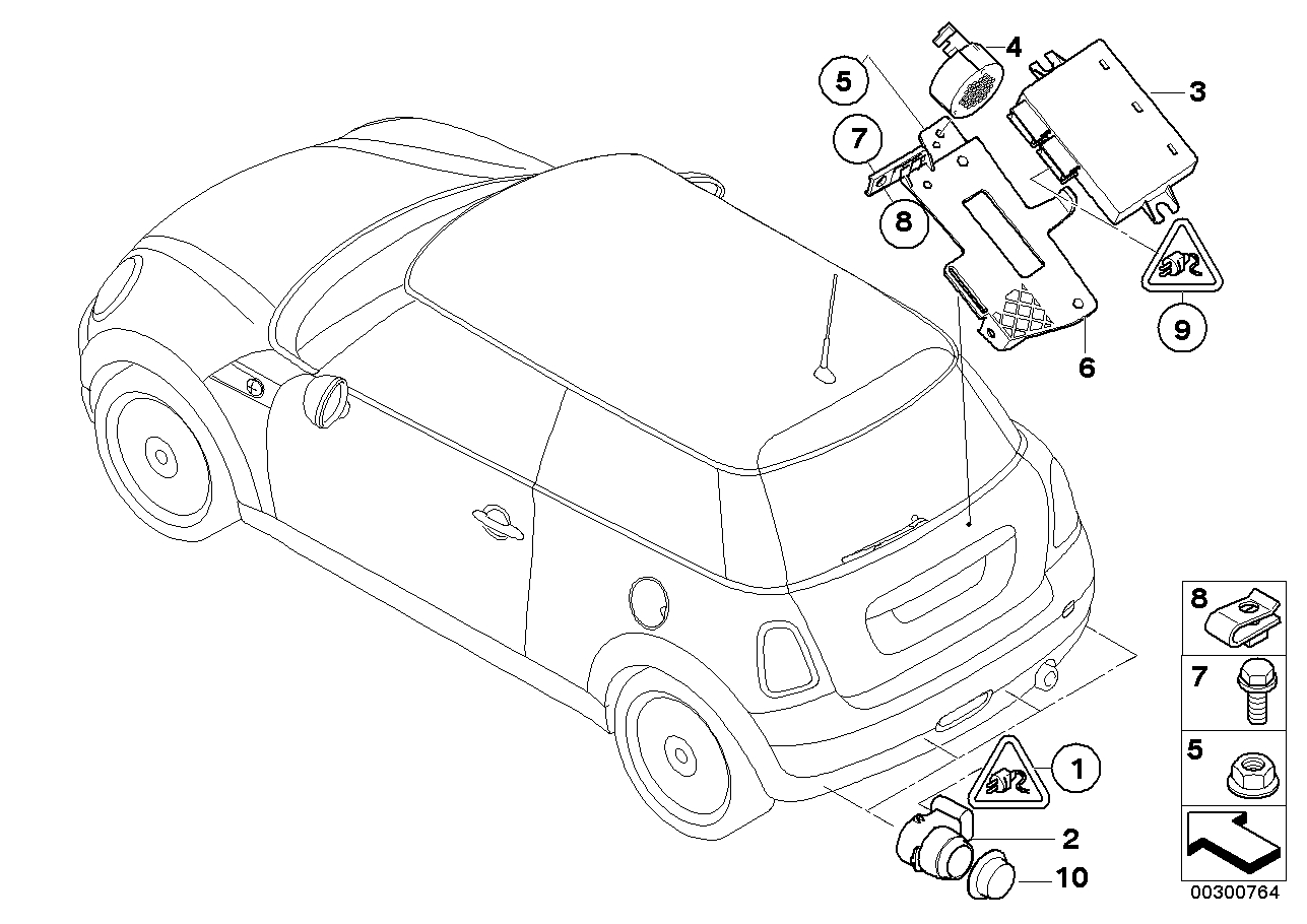 BMW 66 20 6 934 308 - Sensor, ajutor parcare aaoparts.ro