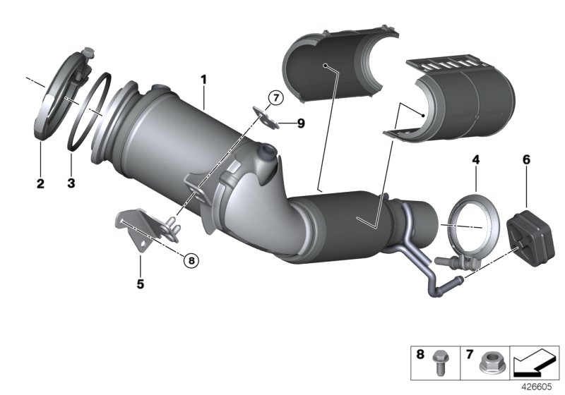 BMW 18307606136 - Conector teava, sistem de esapament aaoparts.ro