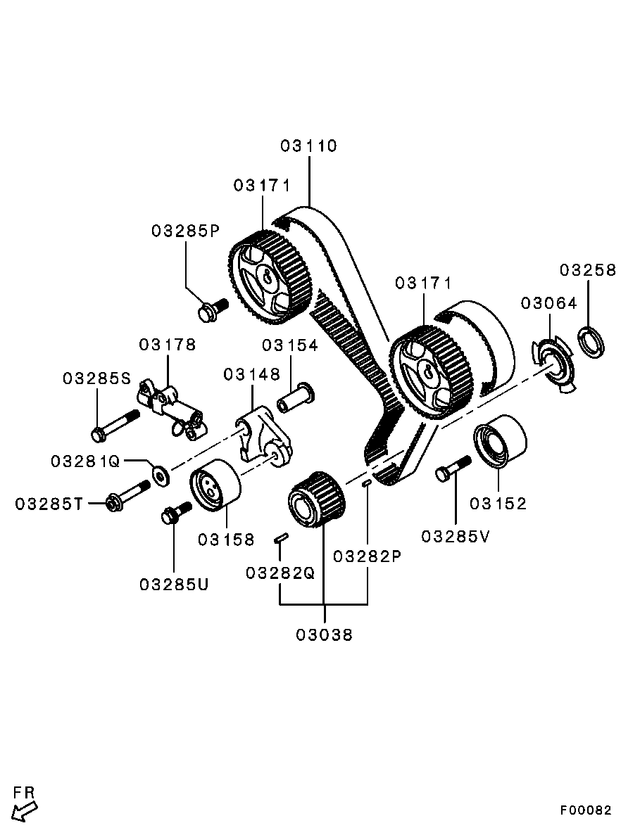 Mitsubishi MD358549 - Curea de distributie aaoparts.ro