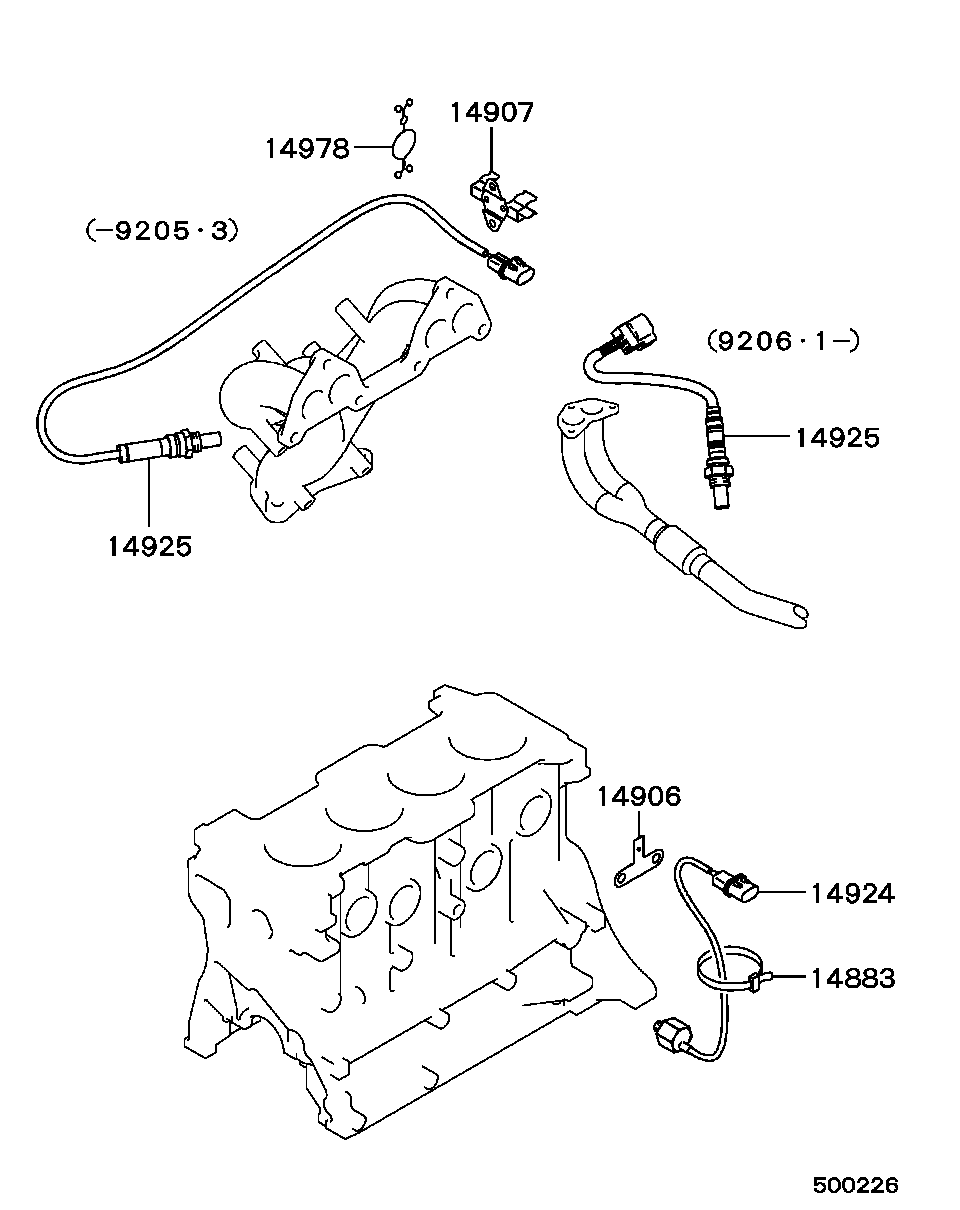 Mitsubishi MD 147 878 - Sonda Lambda aaoparts.ro