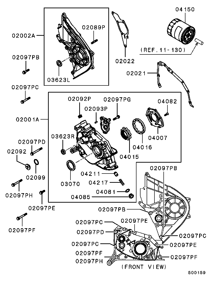 Mitsubishi MD069949 - Simering, arbore cotit aaoparts.ro