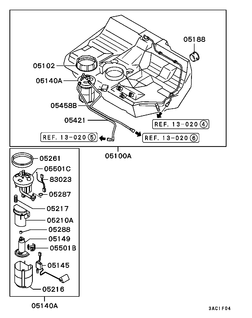 Mitsubishi MR911602 - Filtru combustibil aaoparts.ro