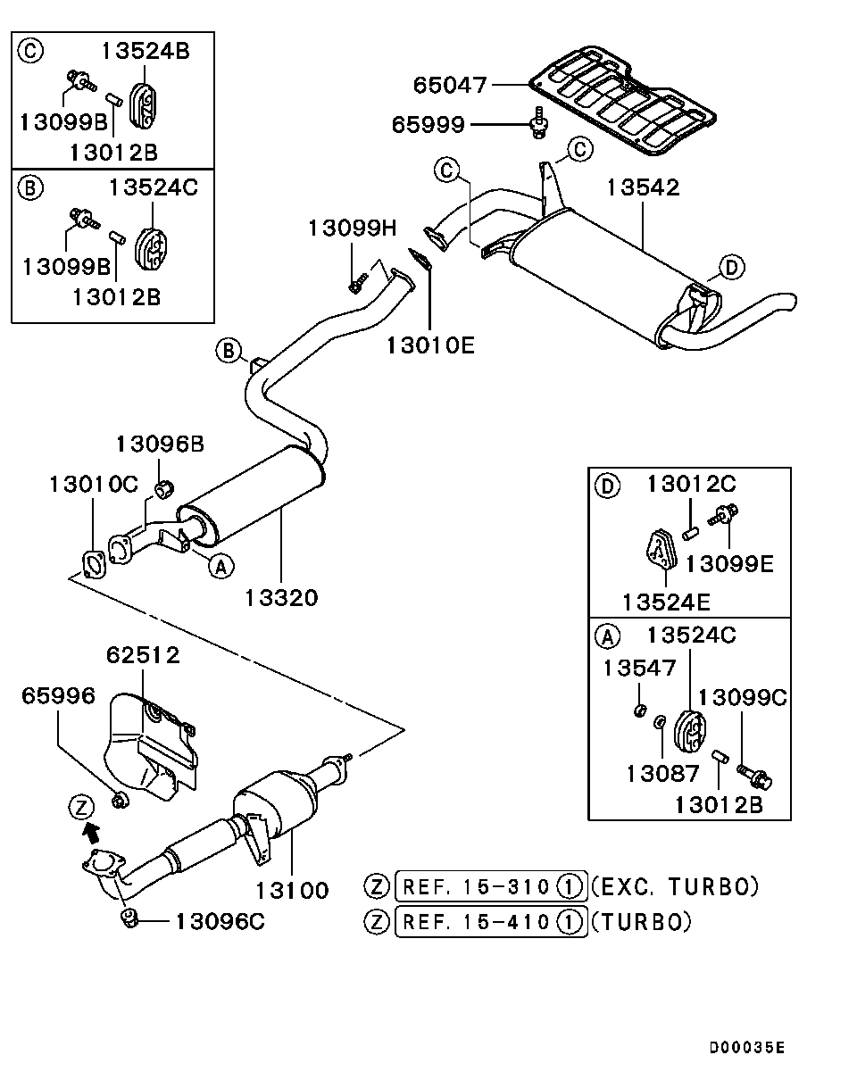 Mitsubishi M811925 - Surub, sistem de esapament aaoparts.ro