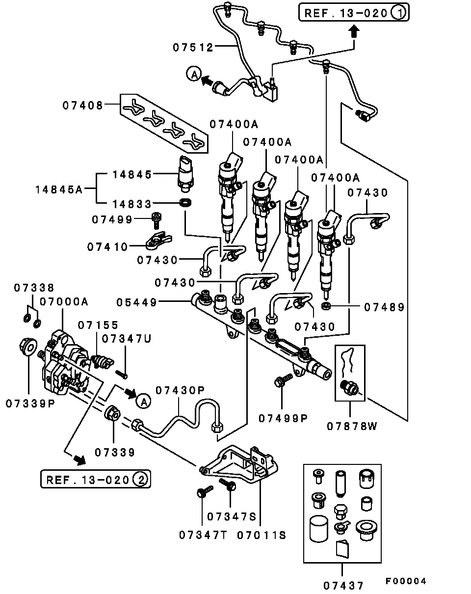 Mitsubishi M889414 - Inel etansare, injector aaoparts.ro