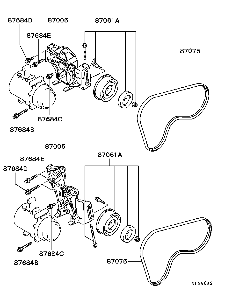 Mitsubishi MB946603 - Curea transmisie cu caneluri aaoparts.ro