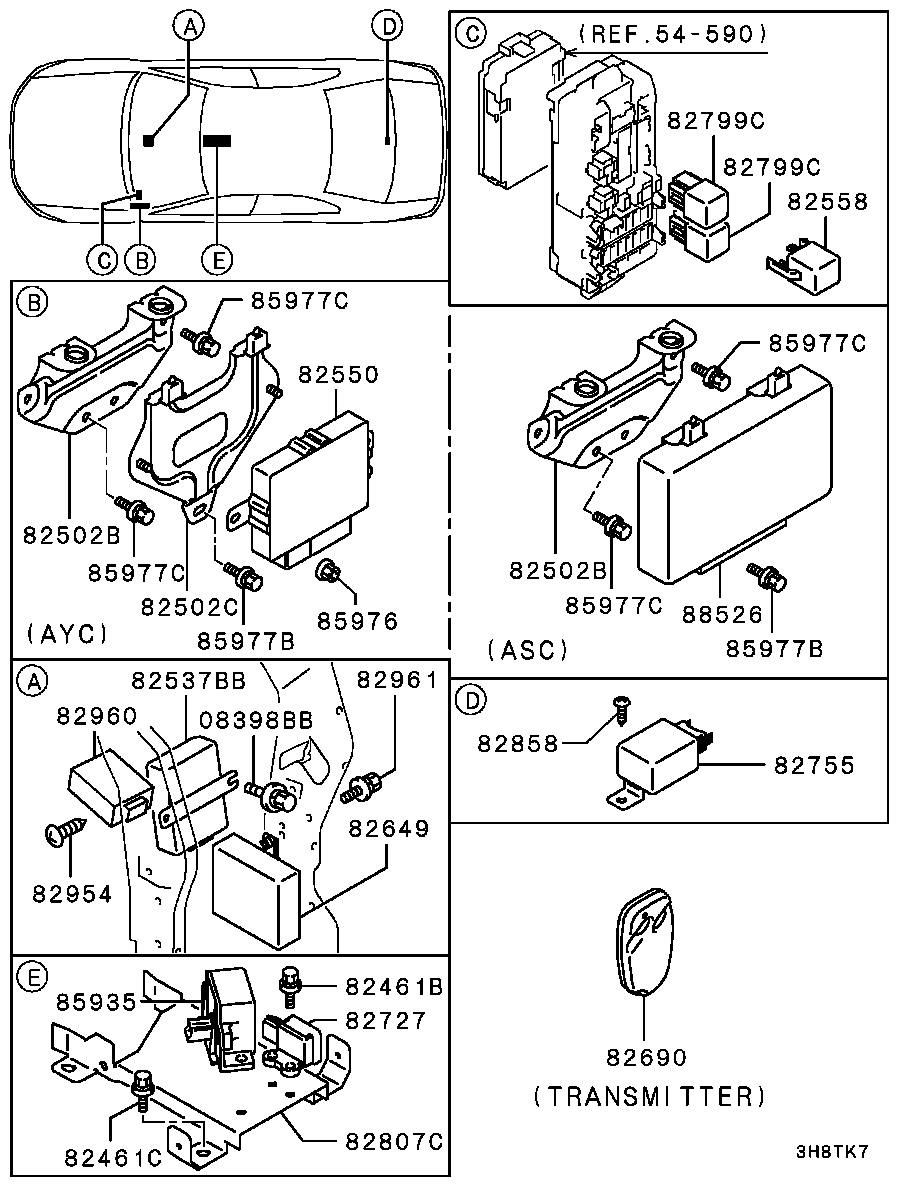Mitsubishi MR301971 - Releu, ventilator habitaclu aaoparts.ro