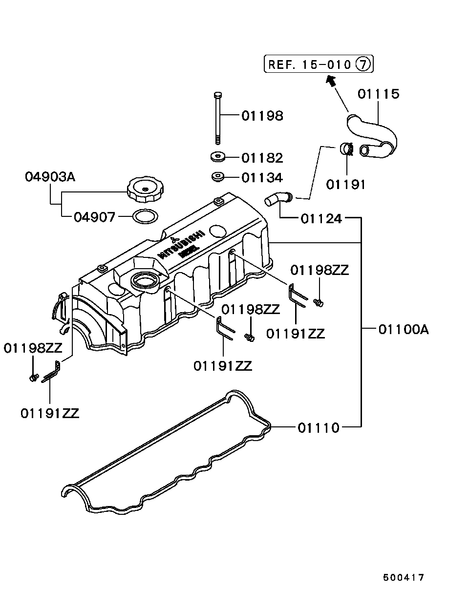 Mitsubishi MD00 0523 - Inel etansare, surub drena ulei aaoparts.ro