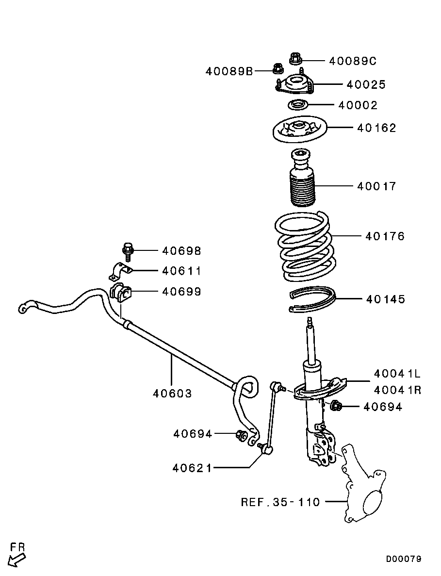 Mitsubishi 4060 A463 - Amortizor aaoparts.ro