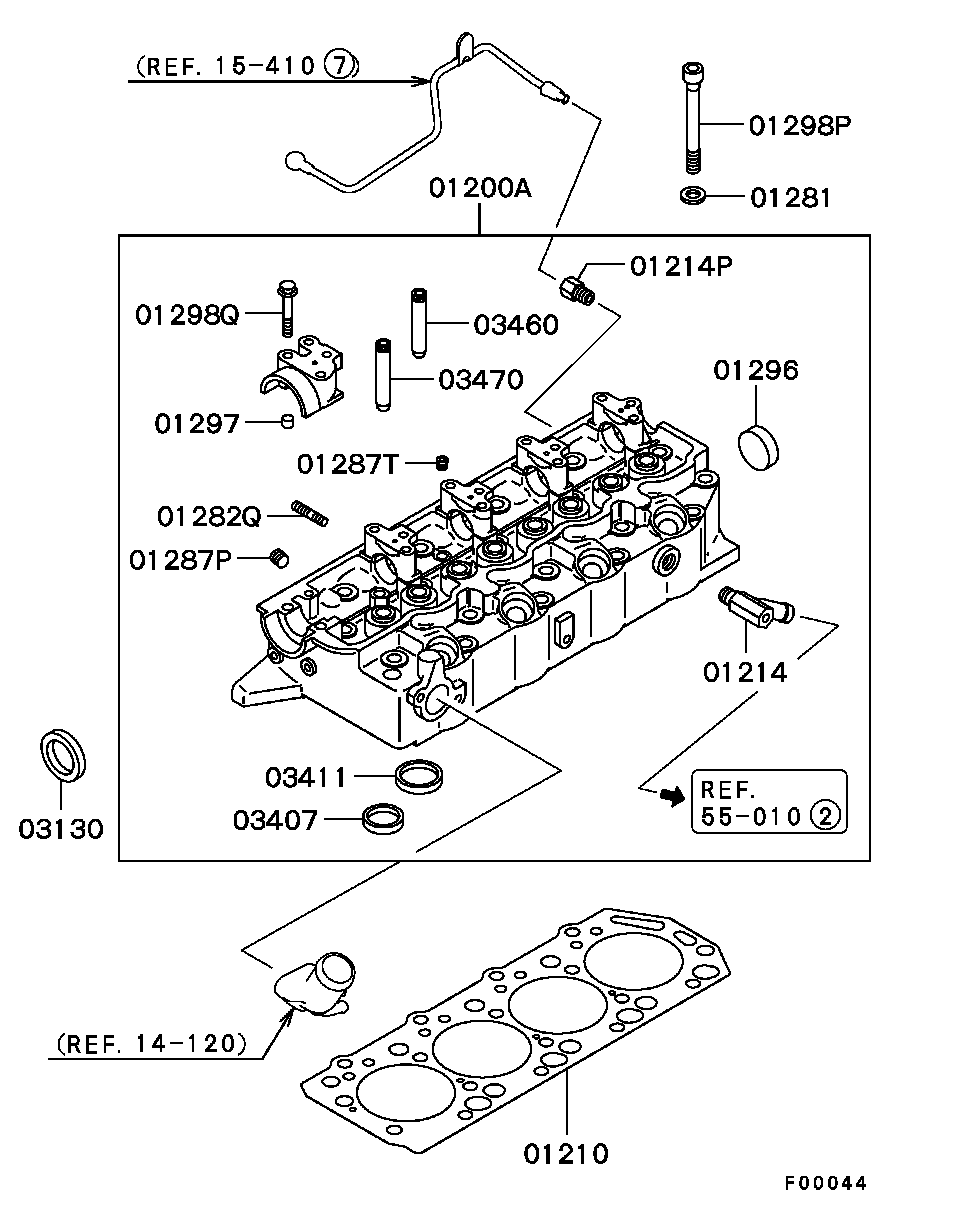 Mitsubishi MD377774 - Garnitura, chiulasa aaoparts.ro