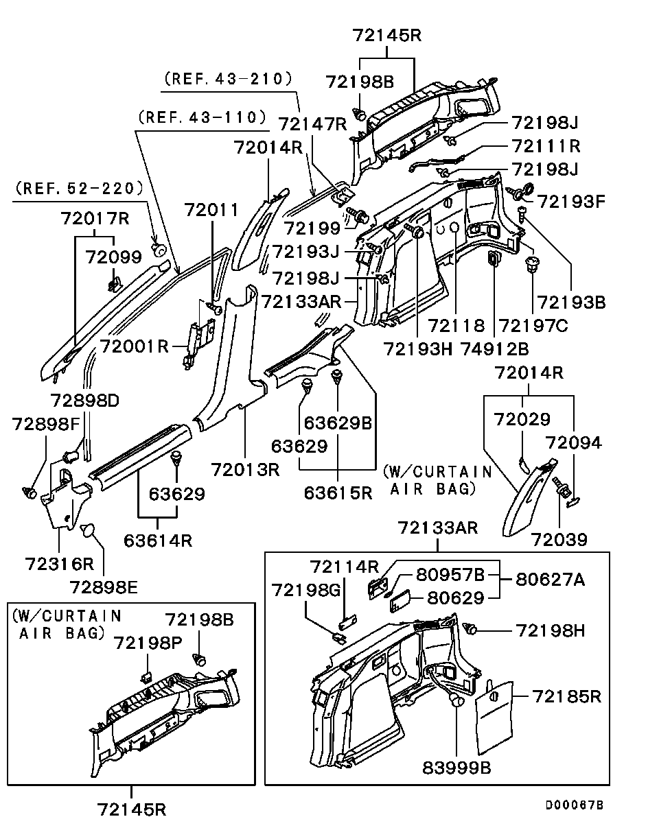 Mitsubishi MB344789 - Clips, acoperire decorativa si protectie aaoparts.ro