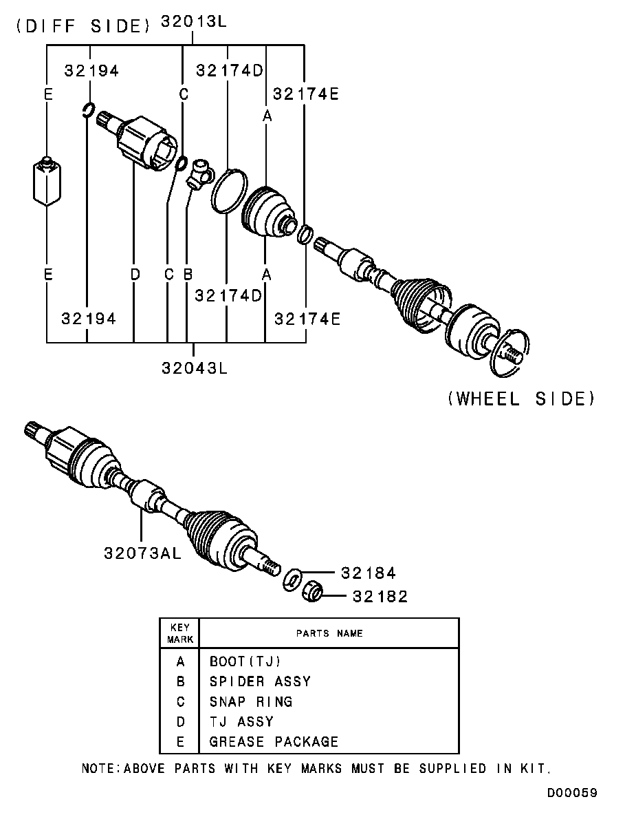 Mitsubishi MN110515 - Articulatie, planetara aaoparts.ro