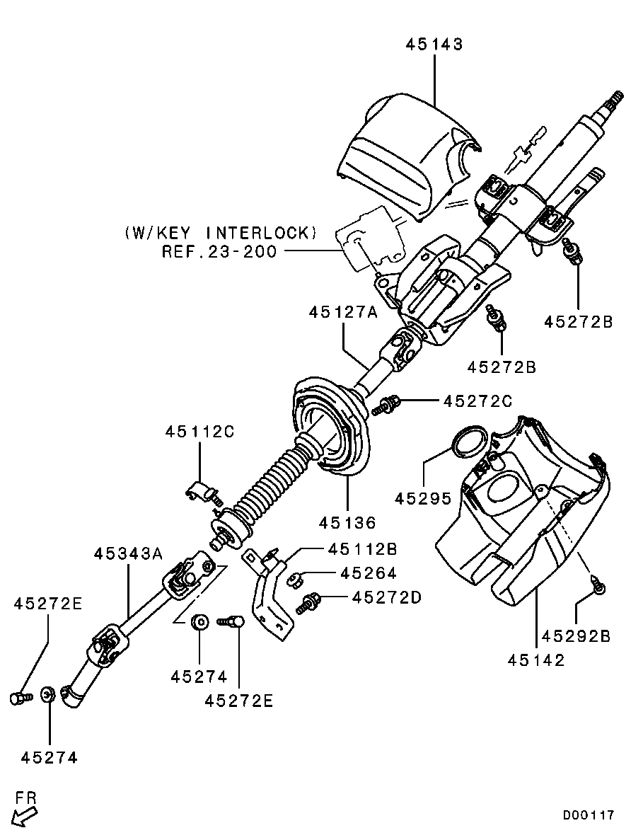 Mitsubishi 4401A158 - Articulatie, arbore de directie aaoparts.ro