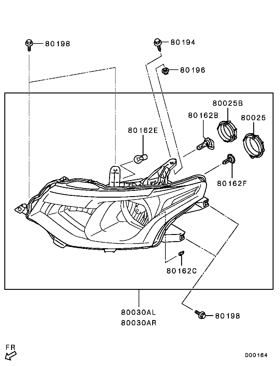 Mitsubishi MS820979 - Bec, proiector ceata aaoparts.ro