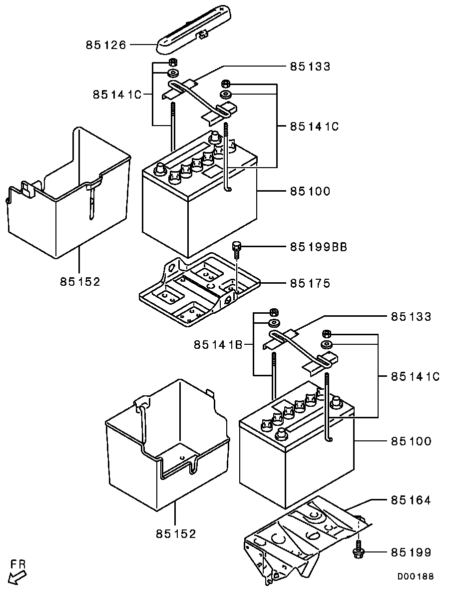 Mitsubishi 8201A035 - Baterie de pornire aaoparts.ro