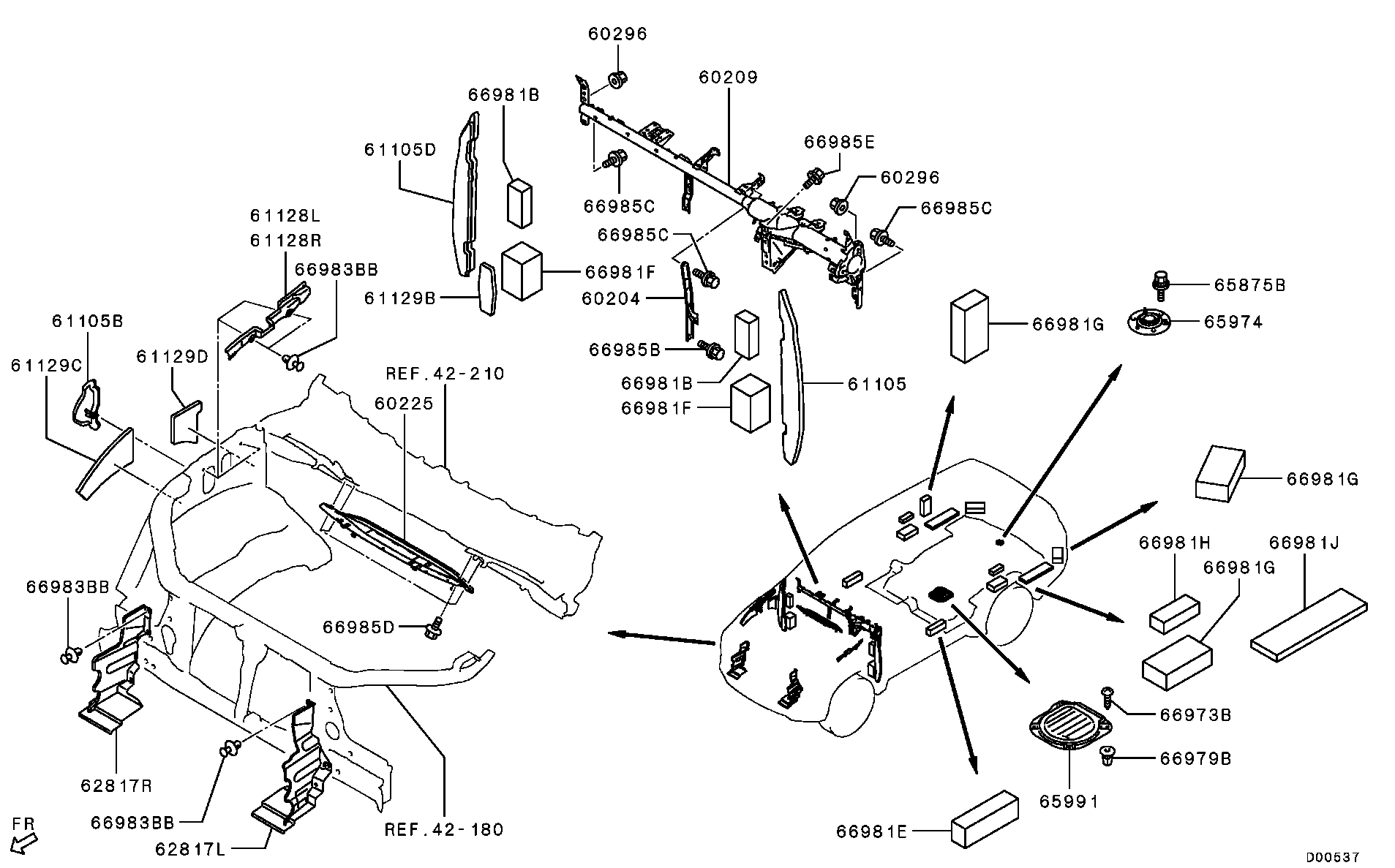 Mitsubishi MU001623 - Clips, acoperire decorativa si protectie aaoparts.ro