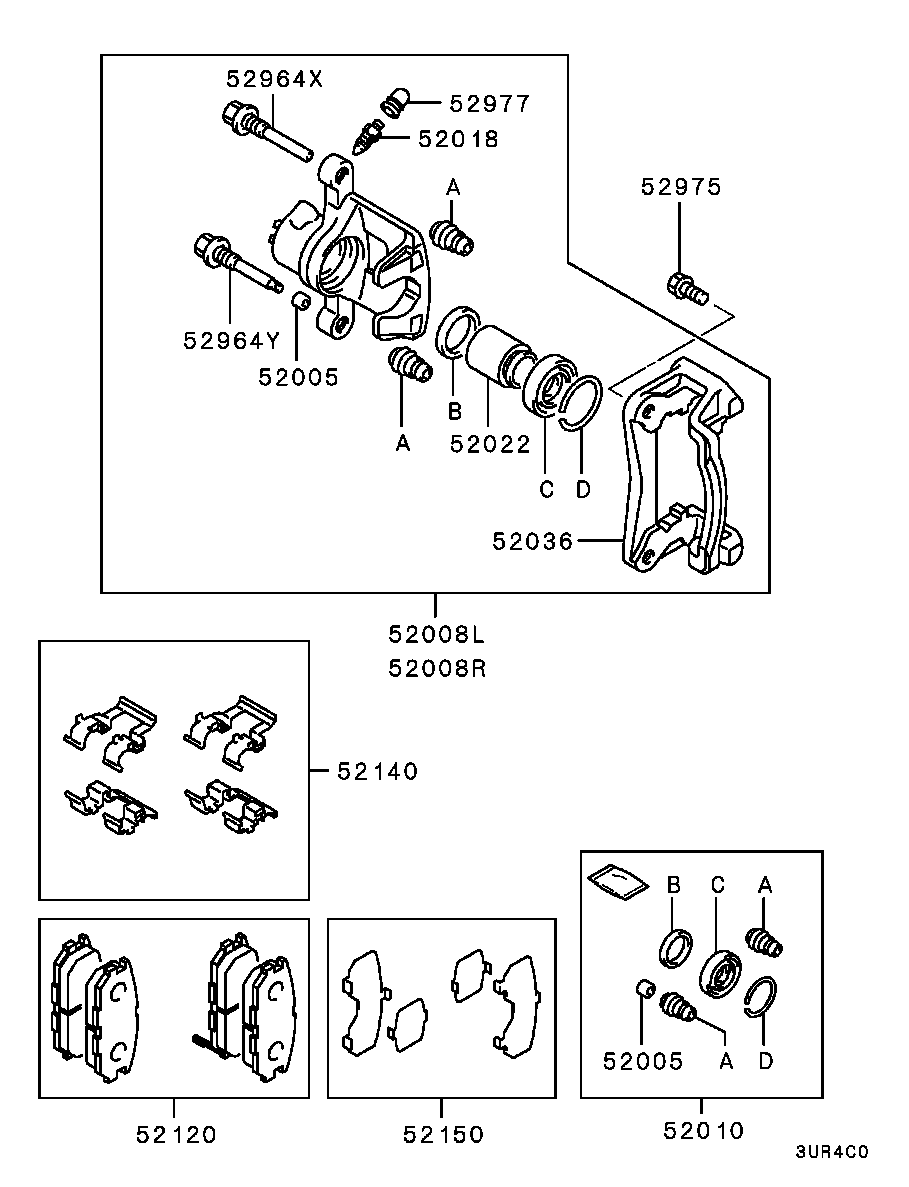 Mitsubishi MR493783 - Etrier frana aaoparts.ro