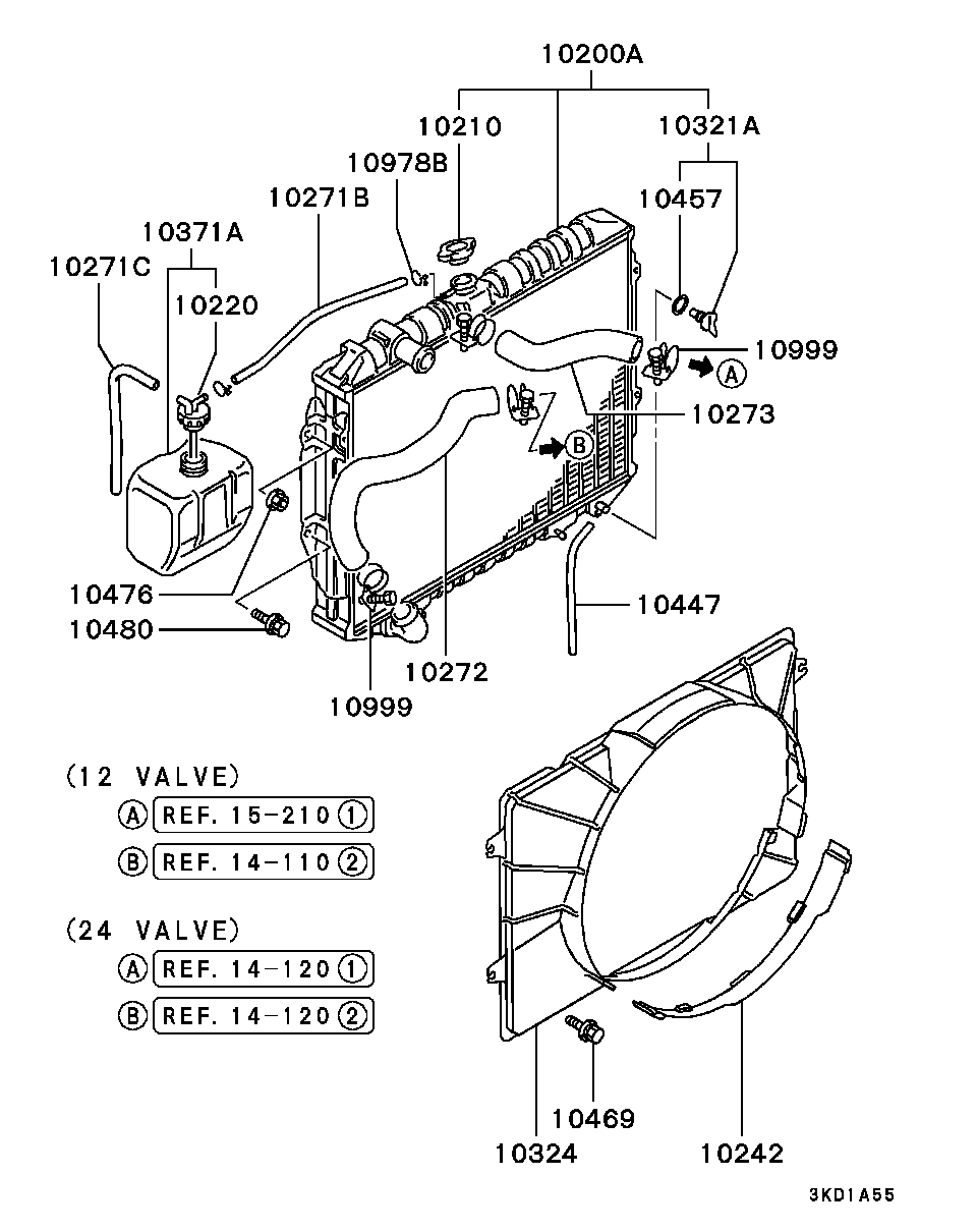 Mitsubishi MB660735 - Buson,radiator aaoparts.ro