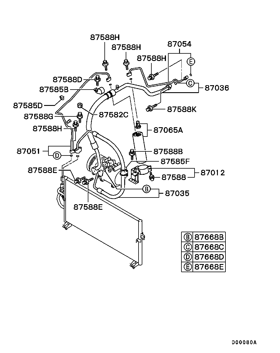 Mitsubishi MF244859 - Surub, sistem de esapament aaoparts.ro