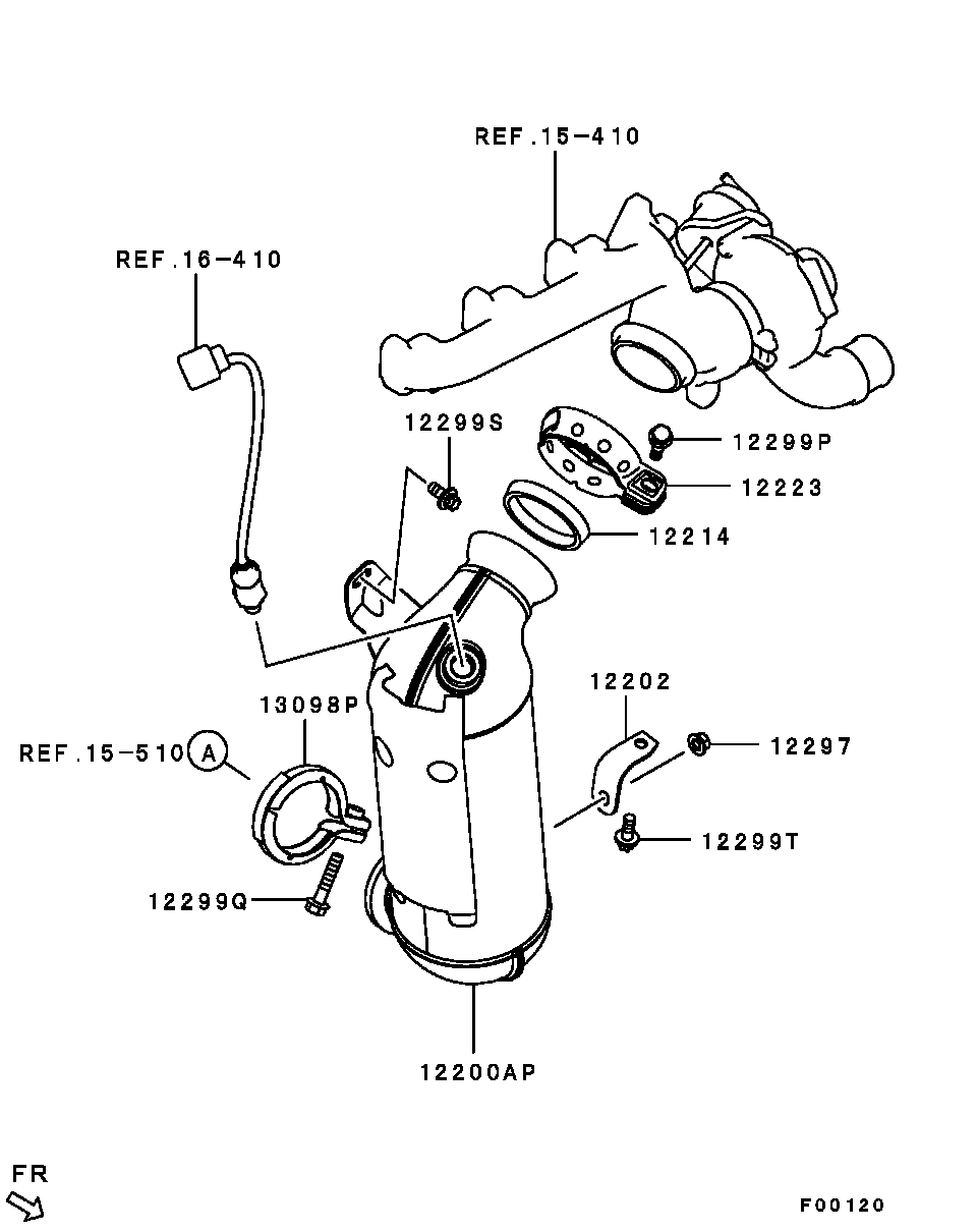 Mitsubishi MU010188 - Surub, sistem de esapament aaoparts.ro