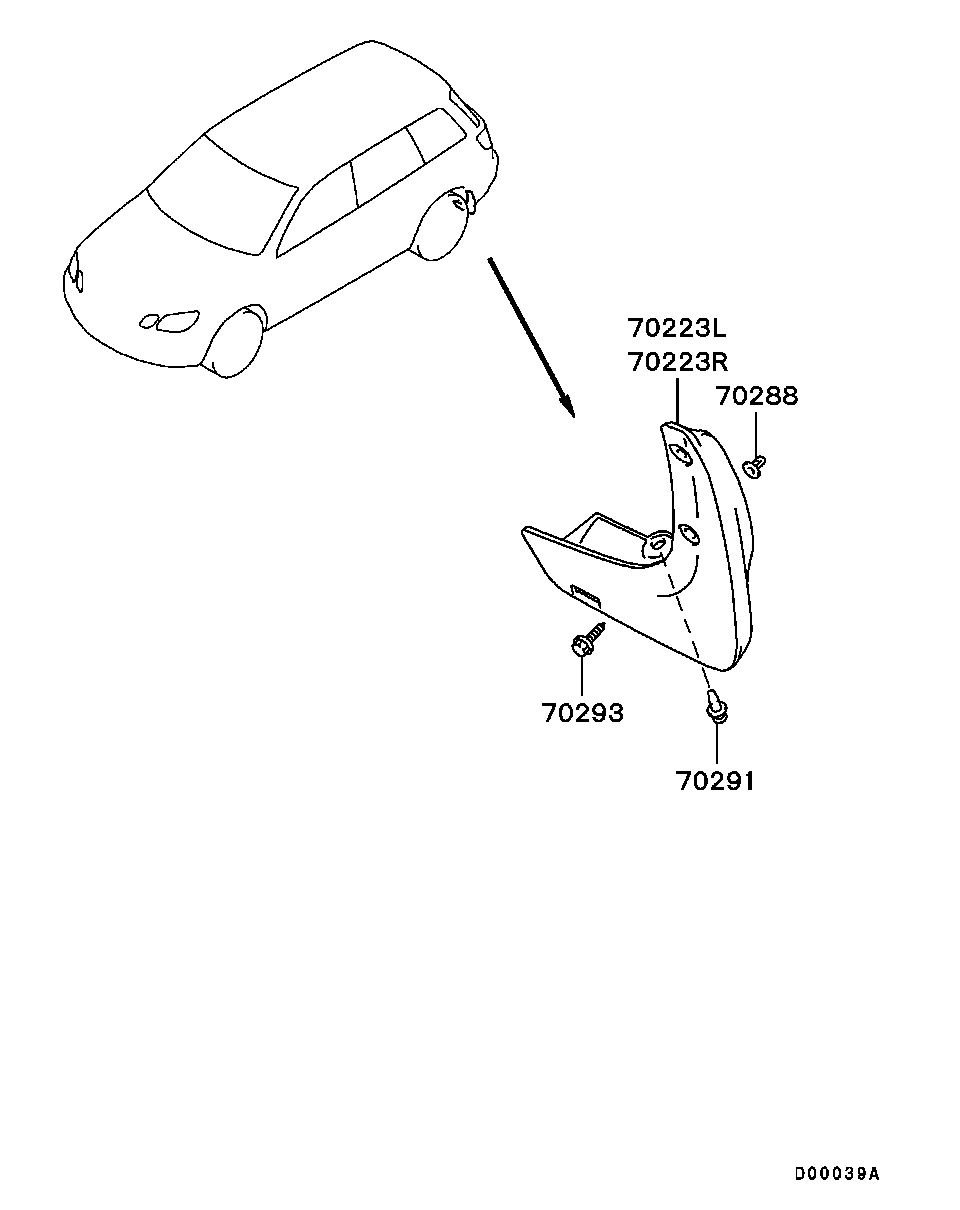 Mitsubishi MR971765 - Clips, acoperire decorativa si protectie aaoparts.ro