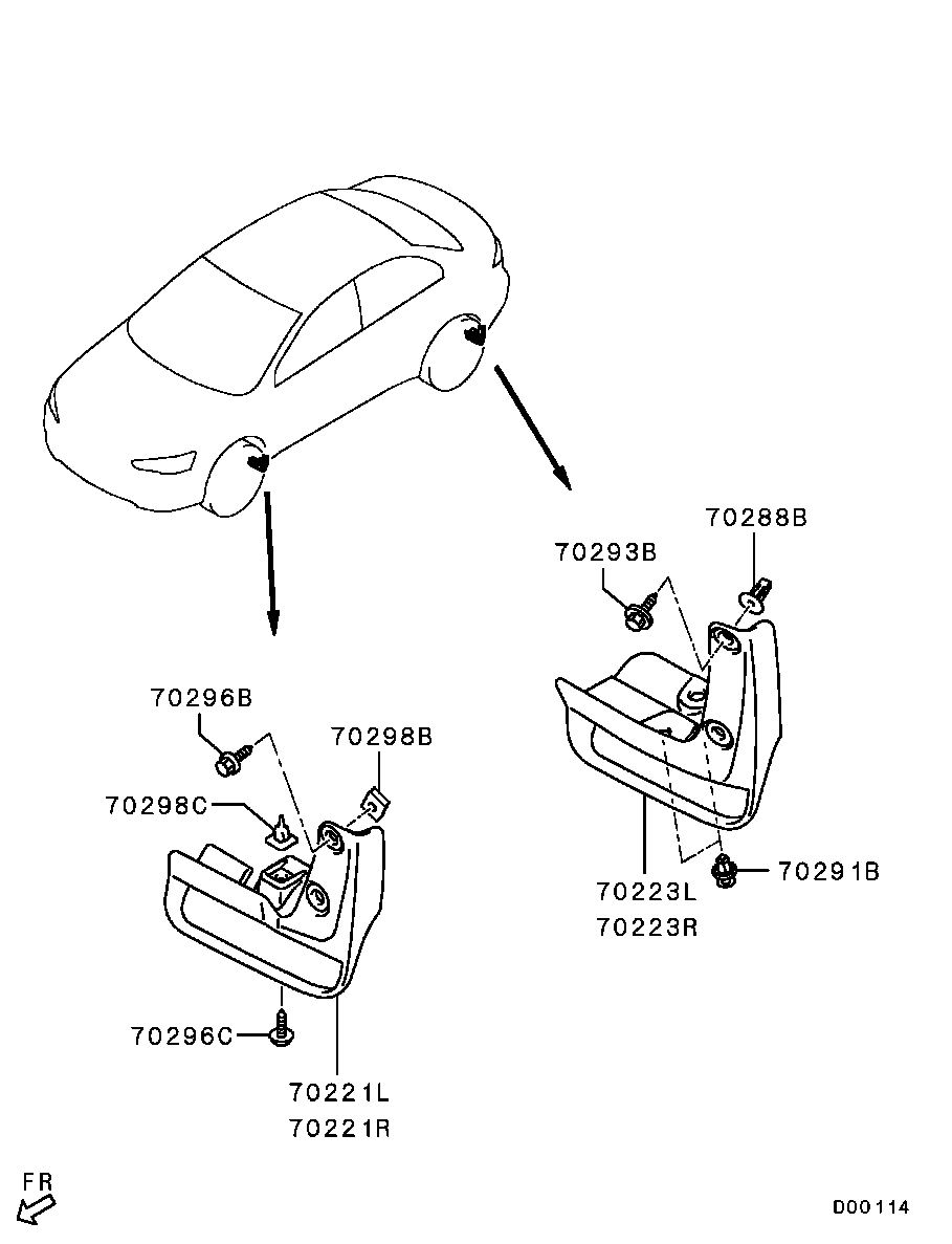 Mitsubishi MR971765 - Clips, acoperire decorativa si protectie aaoparts.ro