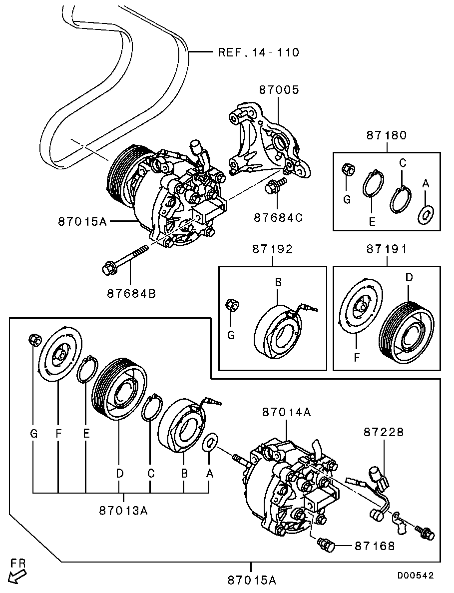 Mitsubishi 7813A359 - Compresor, climatizare aaoparts.ro