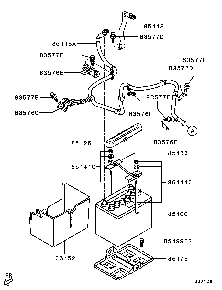 Mitsubishi 8201A035 - Baterie de pornire aaoparts.ro