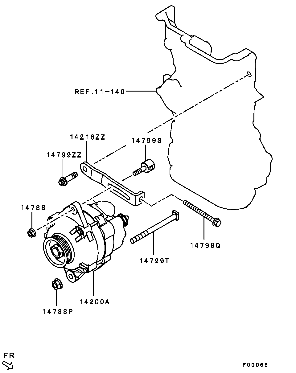 Mitsubishi 1800A070 - Generator / Alternator aaoparts.ro