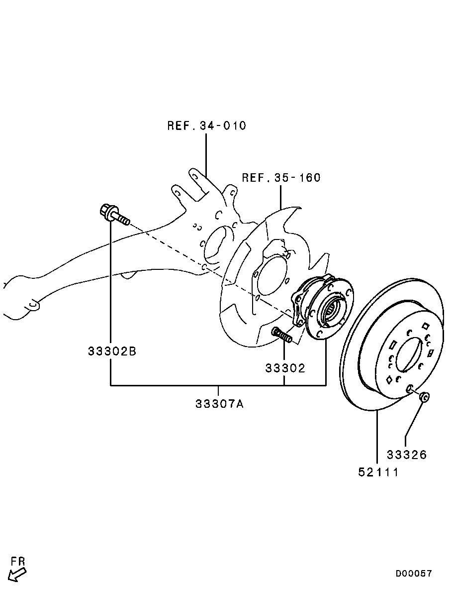 Mitsubishi 4615A035 - Disc frana aaoparts.ro