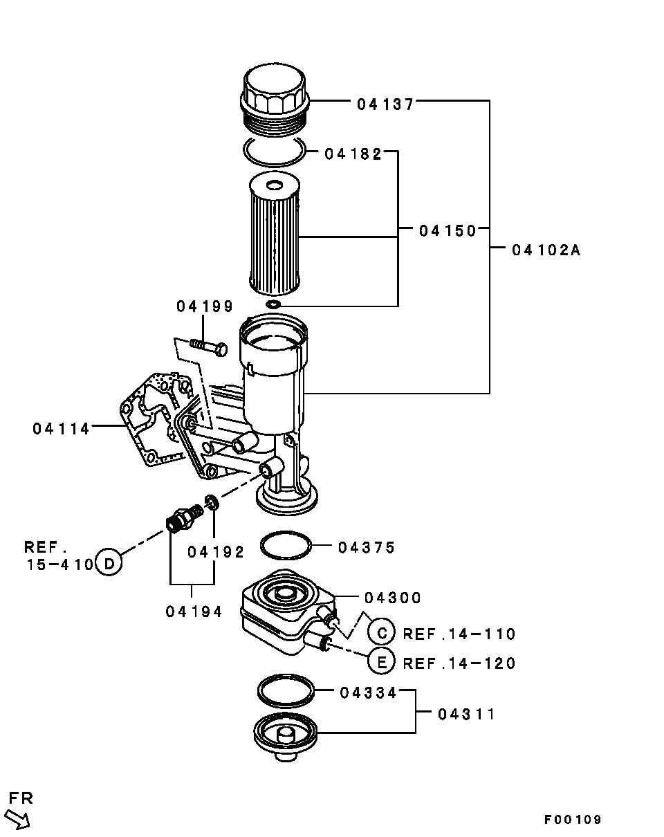 Mitsubishi MN 980125 - Filtru ulei aaoparts.ro