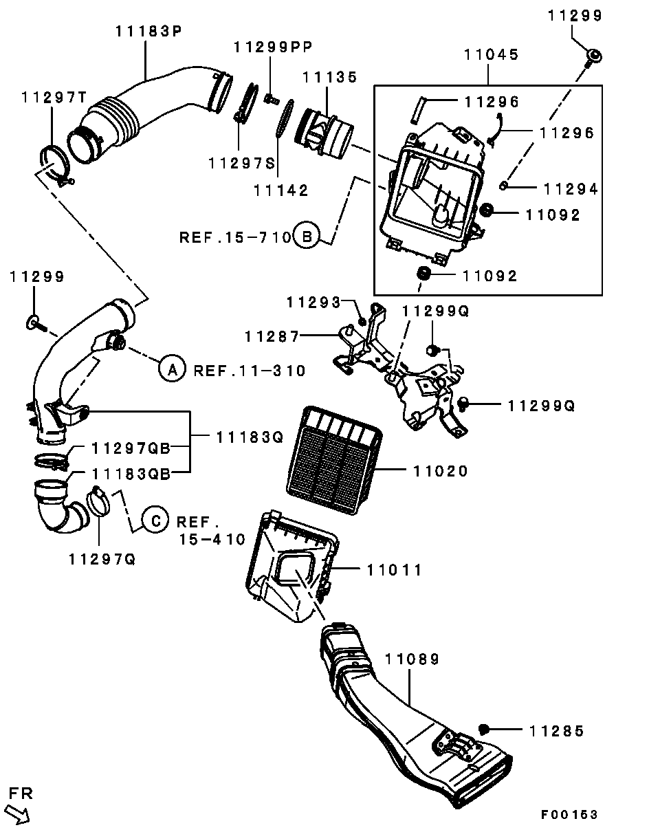 Mitsubishi 1500A086 - Filtru aer aaoparts.ro