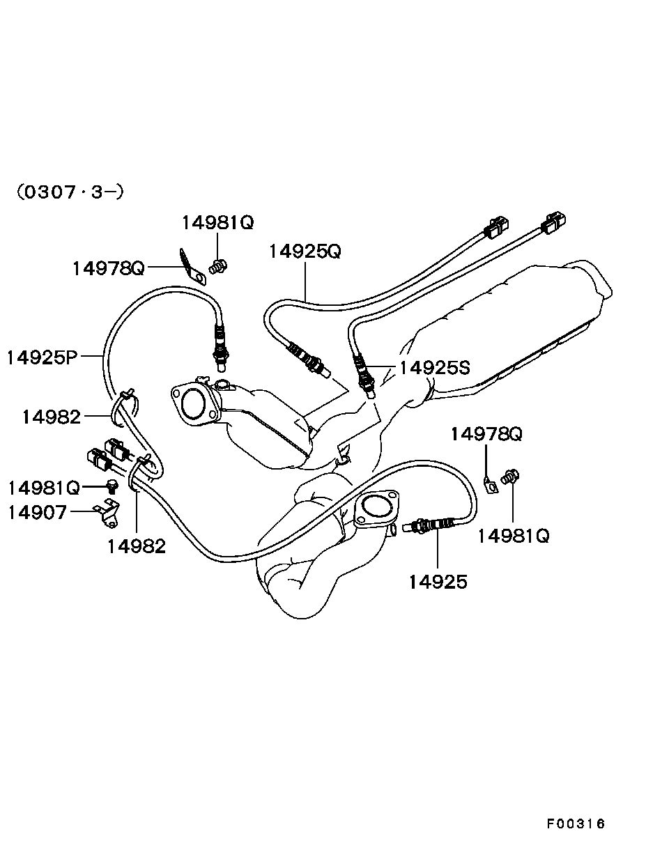 Mitsubishi MR507380 - Sonda Lambda aaoparts.ro