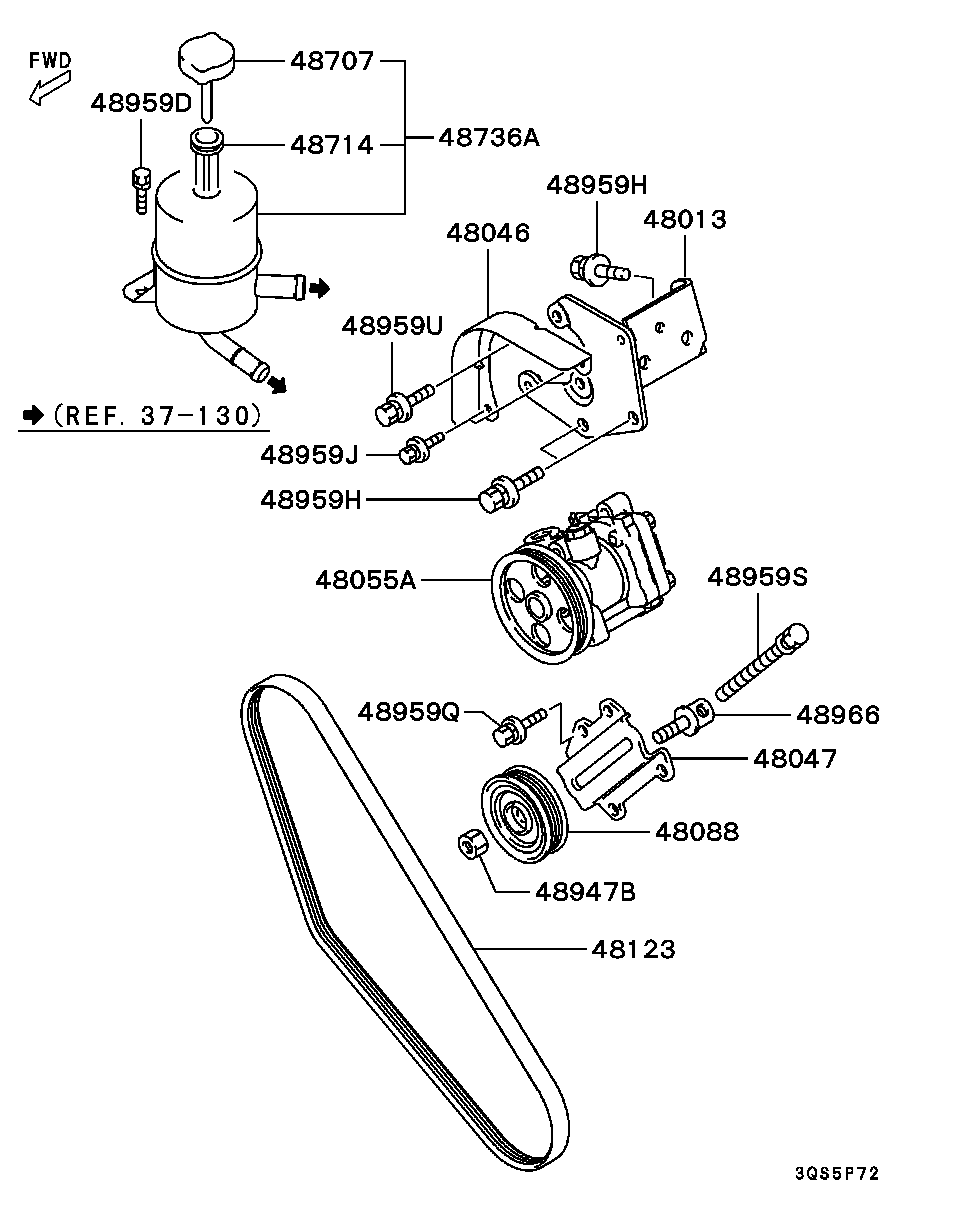 Mitsubishi MN155726 - Curea transmisie cu caneluri aaoparts.ro