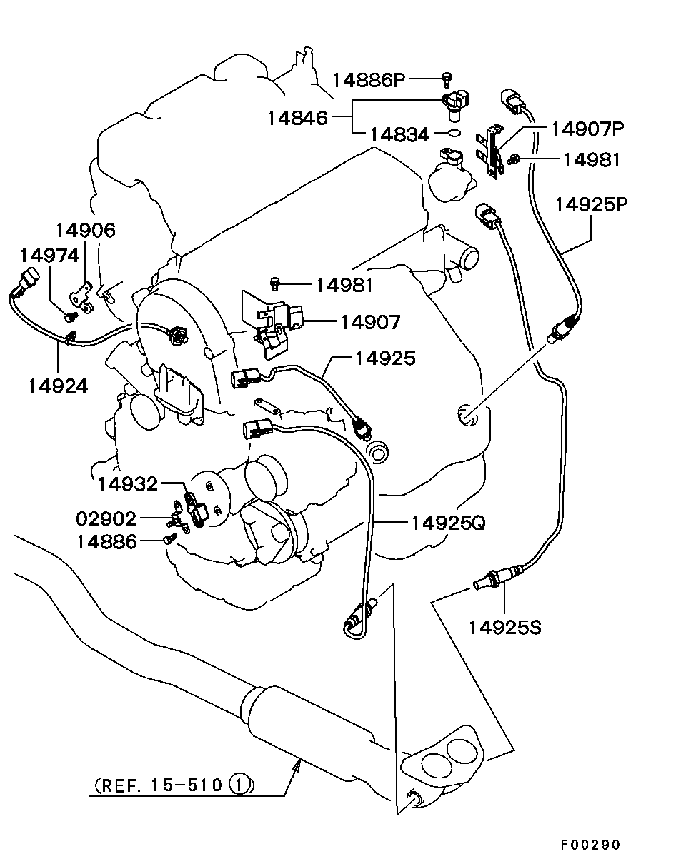 Mitsubishi MN153038 - Sonda Lambda aaoparts.ro