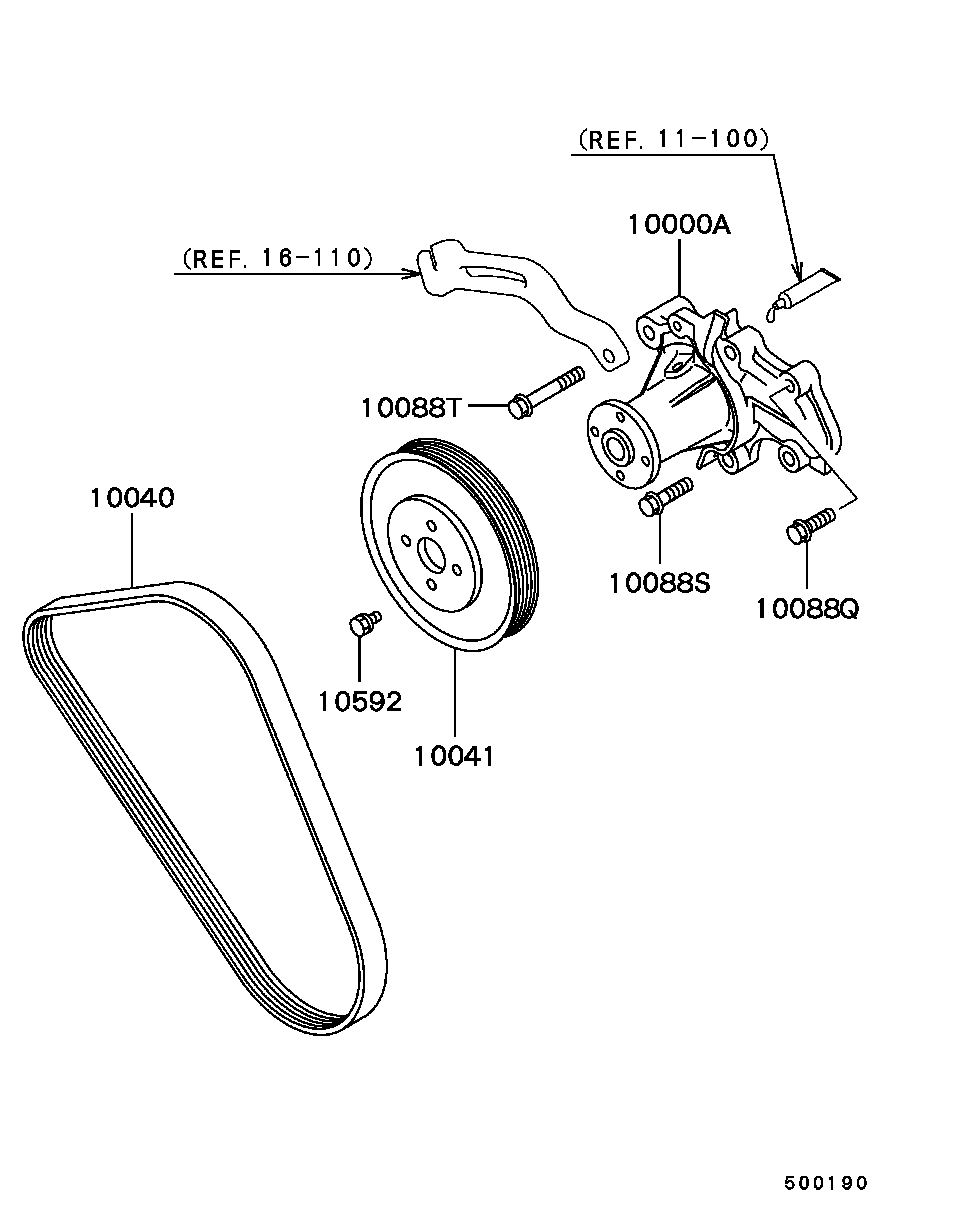 Mitsubishi MD345395 - Curea transmisie cu caneluri aaoparts.ro