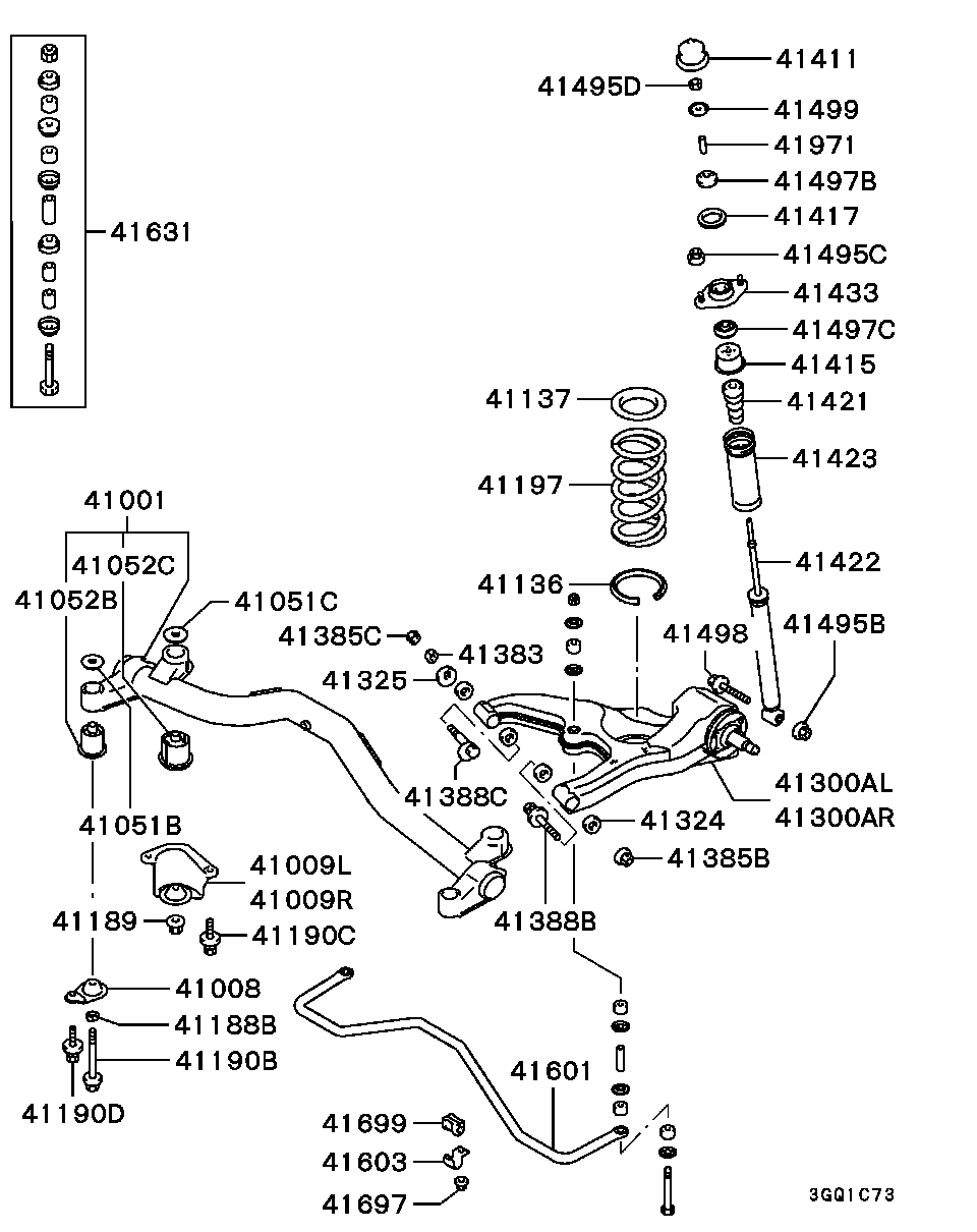 Mitsubishi MR-319243 - Amortizor aaoparts.ro