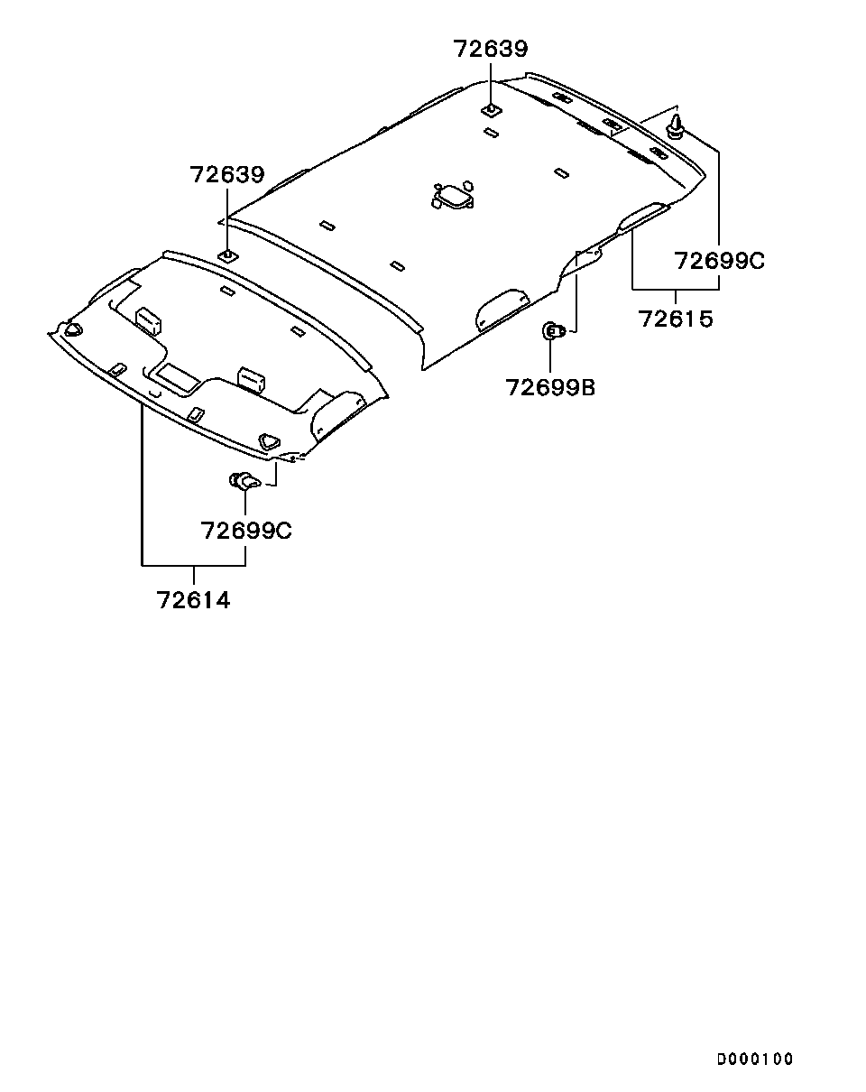 Mitsubishi MB344789 - Clips, acoperire decorativa si protectie aaoparts.ro