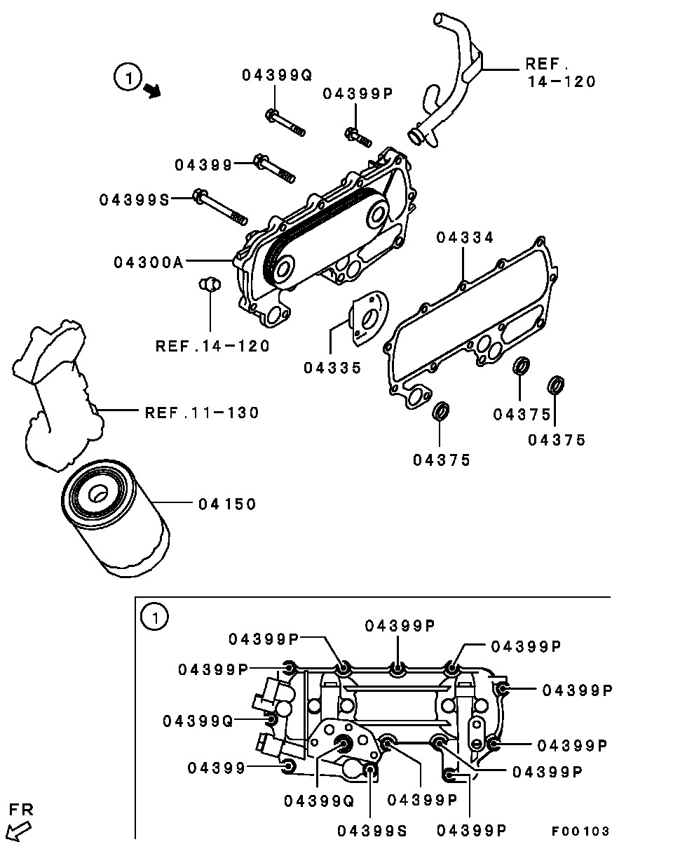 Mitsubishi 1230A046 - Filtru ulei aaoparts.ro